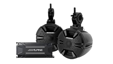 PSS-SX01 Alpine Weather-Resistant Rail Mount Bluetooth Amplified Sound System